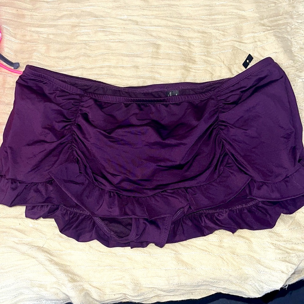 New purple swim skirt